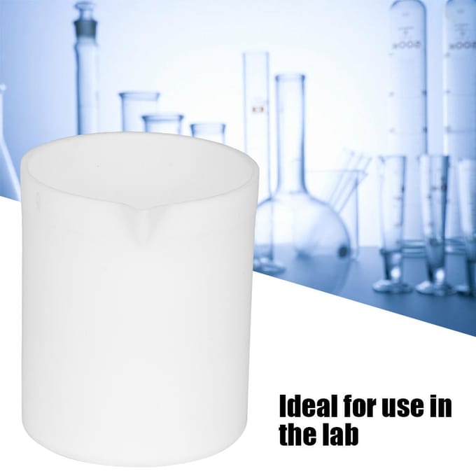 Zuur- en Basebestendige Beker PTEE Hoge Smering Niet-klevend Witte Beker Maatbeker(100ml) white