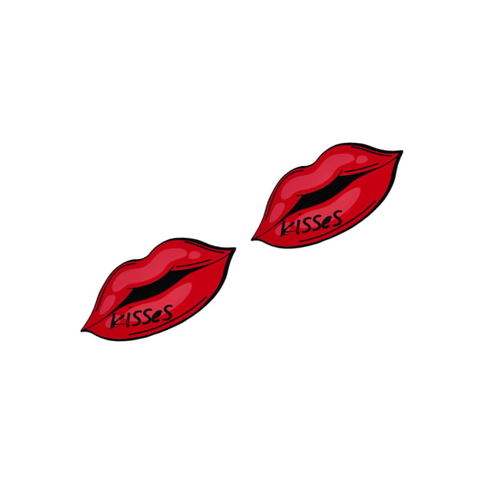Zelfklevende pasties ‘Kisses’, 1 paar