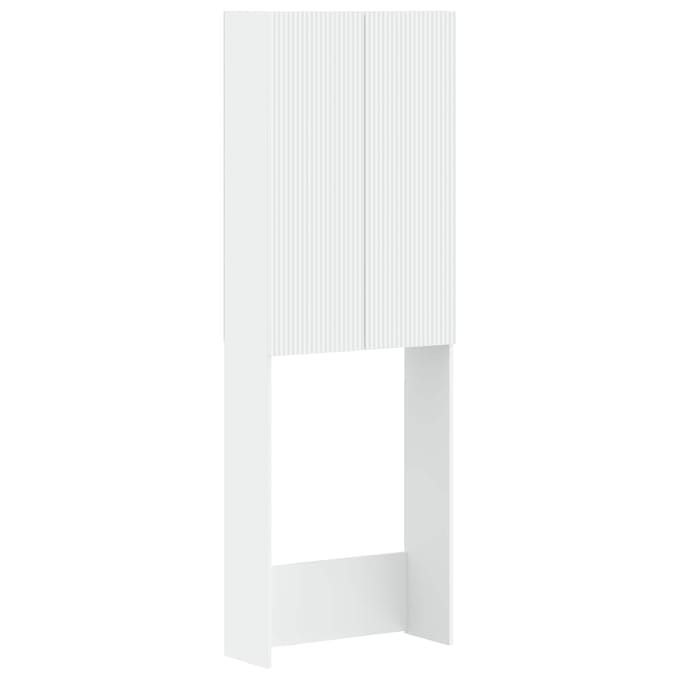 vidaXL - Toiletkast - ARNHEM - Wit - 66 - x - 25,5 - x - 190 - cm - Bewerkt - hout