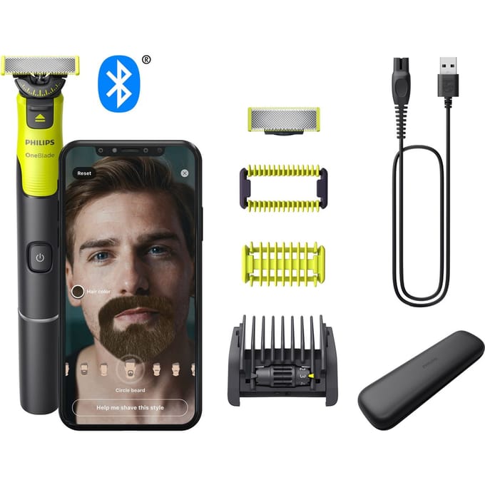Philips OneBlade 360 Connected Face + Body - 5-in- 1 Trimkam - Scheerapparaat en styler in één - QP4631/65