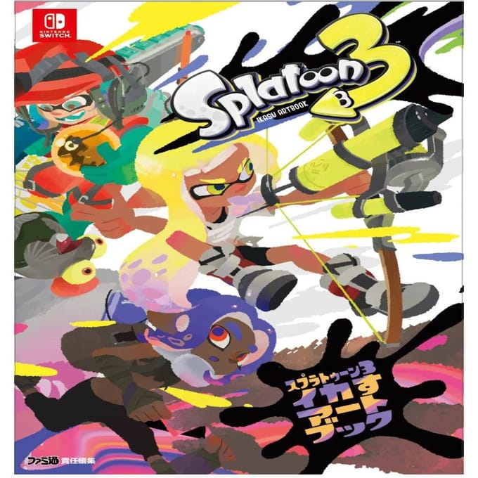 Artbook Art Splatoon3 IKASU , édition japonaise yellow