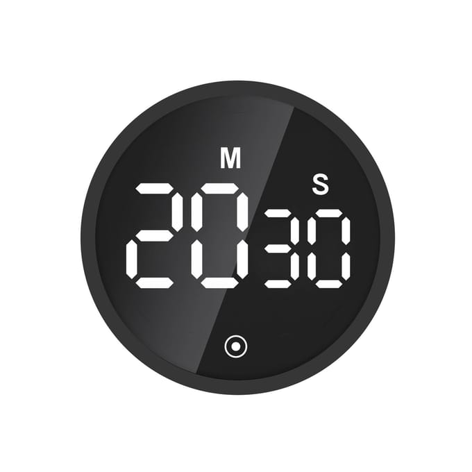 Afteltimer Tijdmeter Magnetische aftelling en optelling Digitale rekenmachine Volume en helderheid zwart