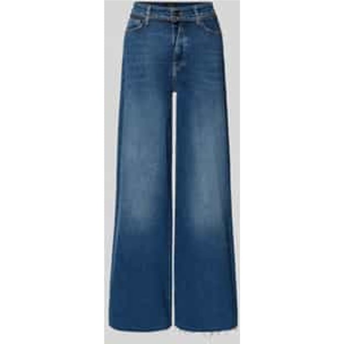 Wide fit jeans met tailleband