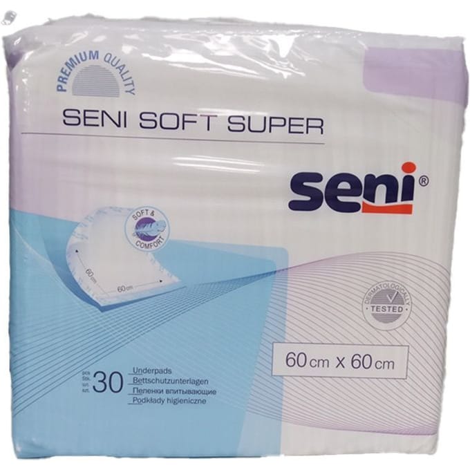 Seni Soft Super 60 x 60 cm - 1 paquet de 30 protections