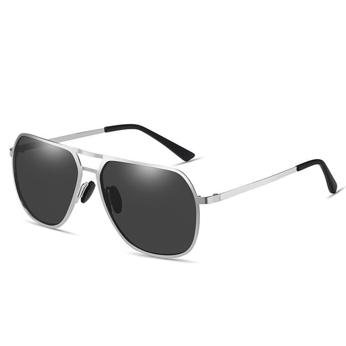 BUGOLINI® Masculinitas – Designer Zonnebril Voor Heren – Gepolariseerd – UV400 – Silvery Grey