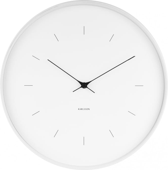 Karlsson Klok Wandklok - Butterfly Hands large - wit