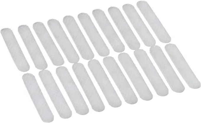 Pack van 20 Transparante Siliconen Strips voor Kleerhangers 0.8 x 5 cm
