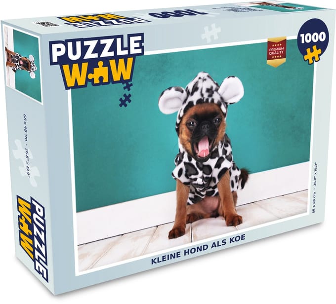 Puzzel Hond - Kleren - Koe - Legpuzzel - Puzzel 1000 stukjes volwassenen