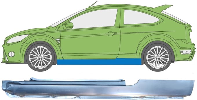 Volledige dorpel voor Ford Focus 2004-2010 / Links