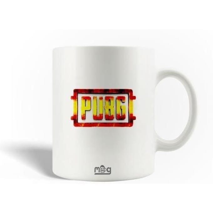 Mug en Céramique - MANIACASE - Pubg Logo Jaune Rouge - 30cl - Compatible Lave-Vaisselle - 9,5 cm