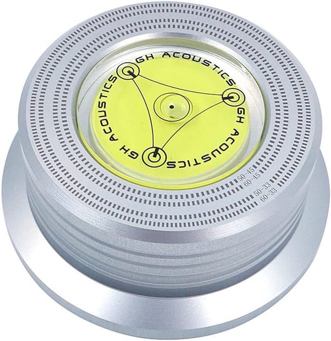 Bubble Level Speed Detection Turntable LP Vinyl Stabilizer Clamp