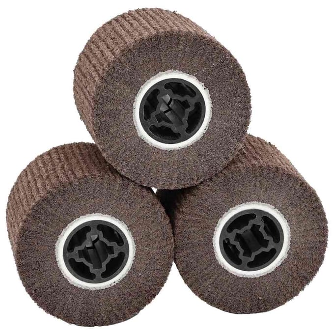 vidaXL - Schuurrollers - 3 - st - Bruin - 12 - x - 12 - x - 10 - cm - Synthetische - vezel