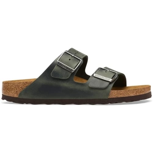 Sandalen BIRKENSTOCK Arizona Natural Oiled Leather Narrow - Thyme