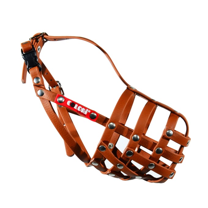 COLORI® Herder muilkorf M, lichtbruin maat 5 hond