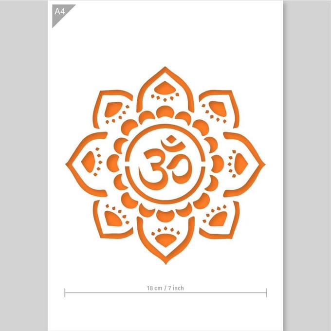 QBIX Mandala Sjabloon A4 Formaat Kunststof - Uitsnede diameter 18cm
