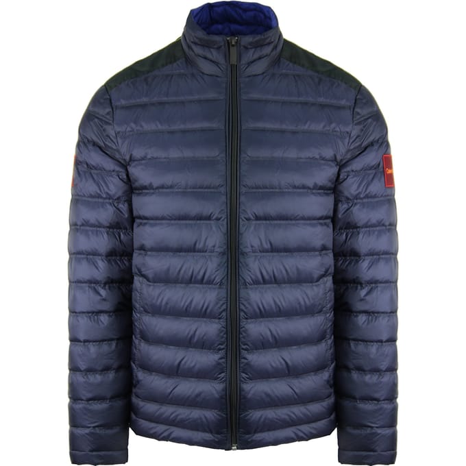 Calvin Klein Nylon Heren Navy Gewatteerde Jas