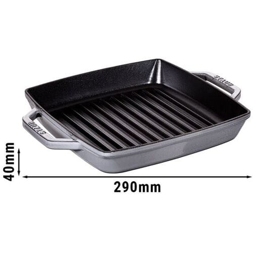 STAUB GRILL PANS - Grillpan - 230x230mm - Gietijzer - Grafietgrijs