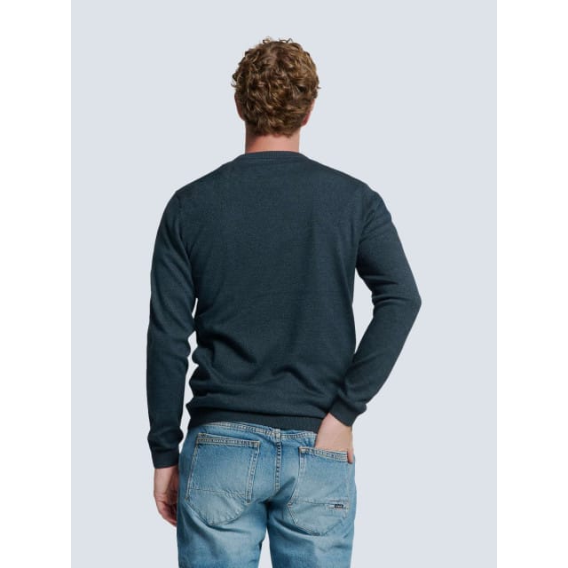 No Excess Pullover crewneck 2 coloured melang navy