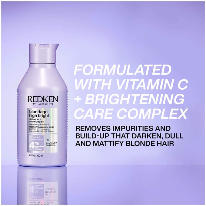 Blondage High Bright Shampoo 300 ml – Shampoo, Brightening, For Blondes, Blonde, Vitamin C, Suitable For Daily Hair Care