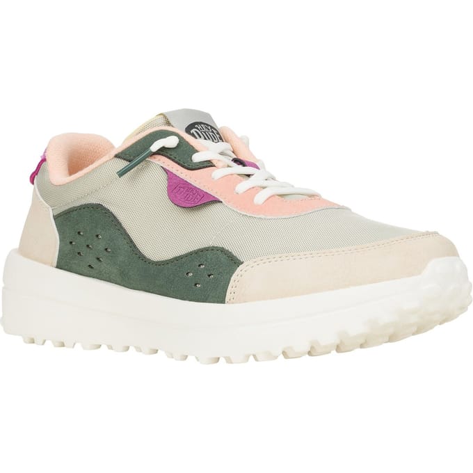 HEYDUDE Hayden Colorblock Polyester Damestrainers Dusty Olive/Multi