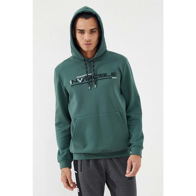 Heren Geprinte Hooded Sweatshirt Met Zak