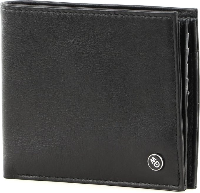 MANDARINA DUCK Leren Portemonnee Downtown Wallet Black Zwart