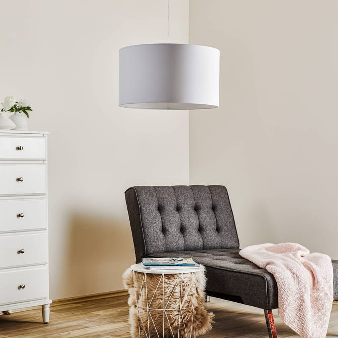 Duolla Hanglamp Roller, wit, Ø 45 cm