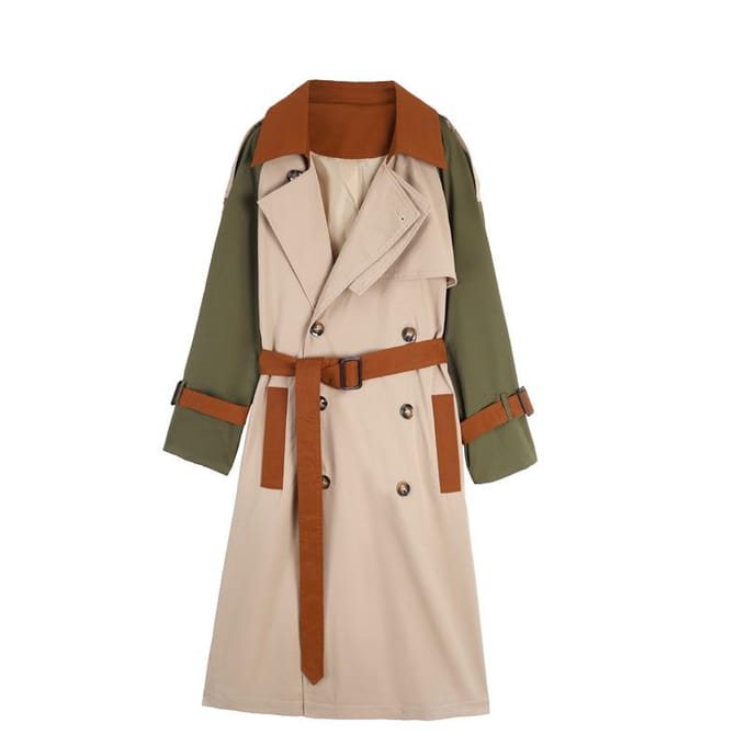 Dames Windbreaker Lente en Herfst Middellange Jas S brown