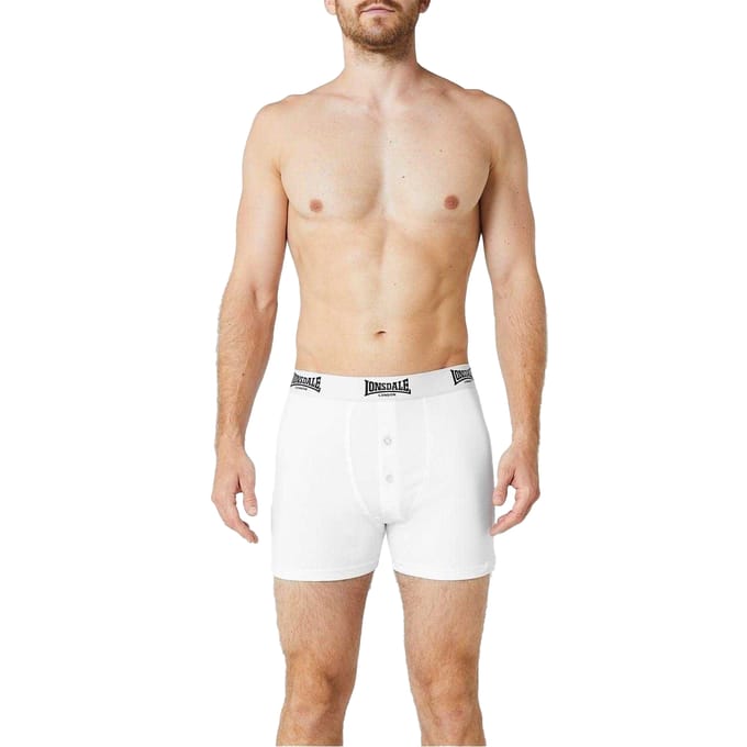 Lonsdale Boxershorts voor heren (Set van 2) (Wit)