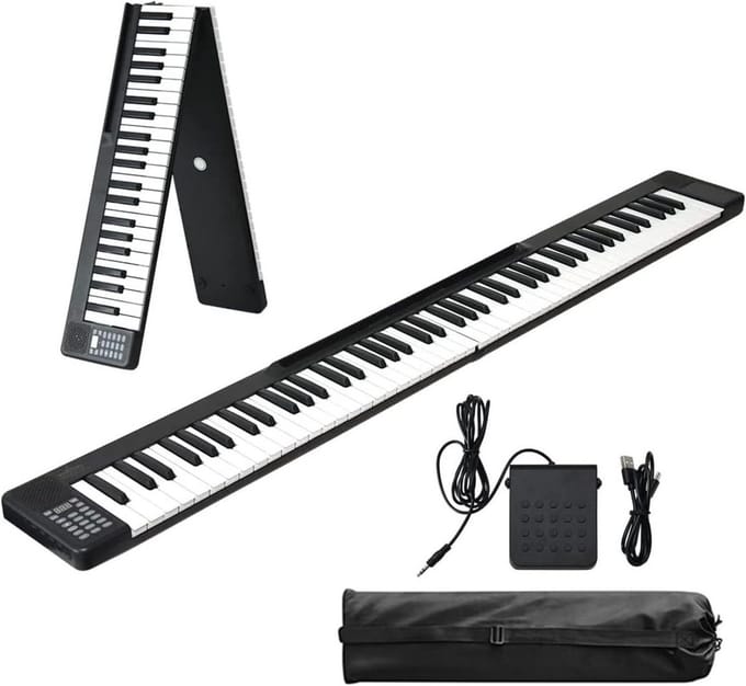 Opvouwbare Piano 88 Toetsen - Draagbare Digitale Piano met Bluetooth en Ingebouwde Luidsprekers
