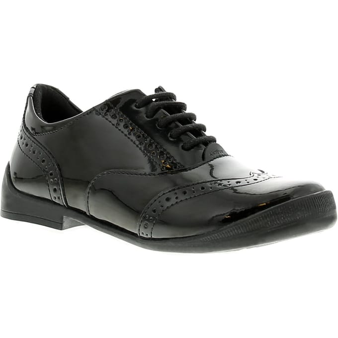 Kickers bridie brogue leren meisjes kinderschoenen zwart