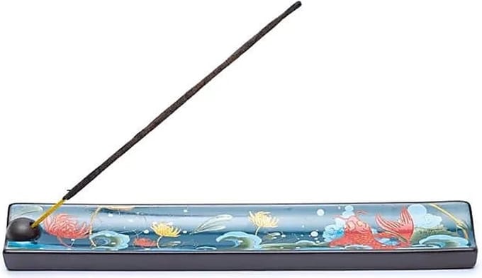 Keramische wierookhouder Koi karpers
