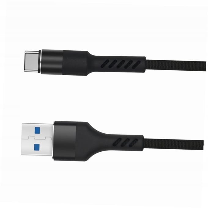 Versterkte USB-C kabel 1m voor Motorola Moto G9 Plus - Snel Laden