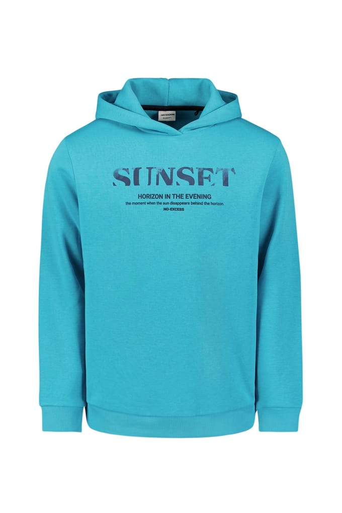 No Excess Sweater Hooded Seablue Größe: M | Kaputzenpullis Outlet | Herren | Blau