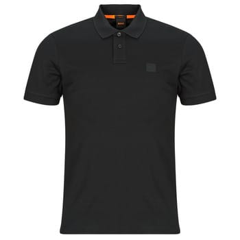 BOSS Orange Passenger Heren Stretch-Katoen Slim-Fit Polo met Logo Patch NOS