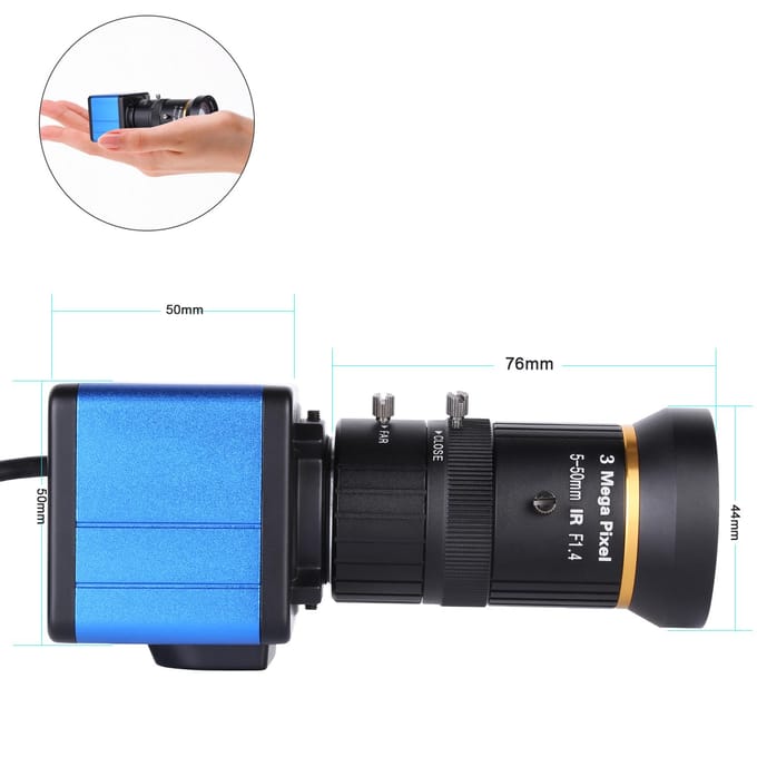 1080P HD-camera Computercamera Webcam 2 Megapixels 10X optische zoom 80 graden Groothoek Handmatig Without Tripod blauw