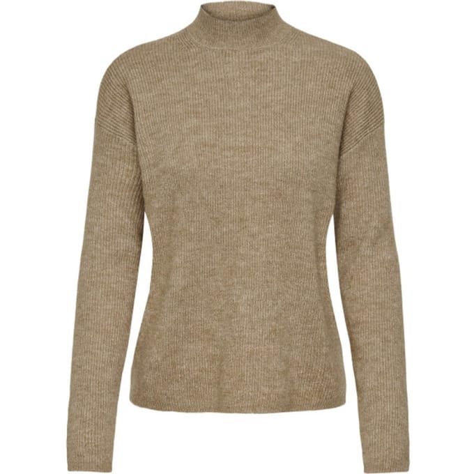 Jacqueline de Yong Trui Jdylumi Life L/s High Neck Pullover 15325961 Malt Ball/melange Dames Maat - M