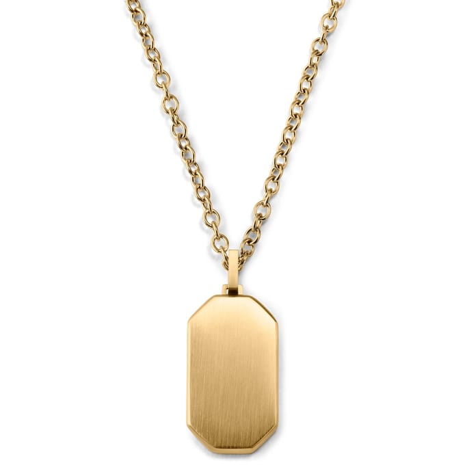 Goudkleurige Ketting met ID-hanger