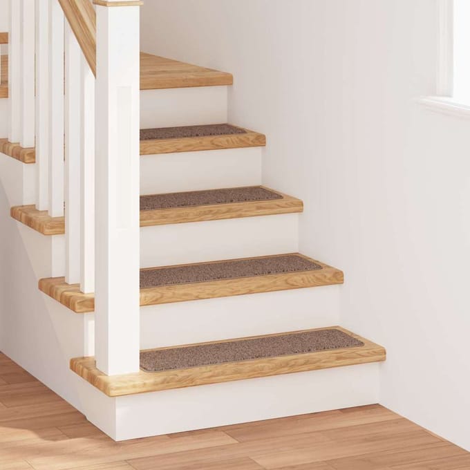 vidaXL - Antislip - Trapmatten - 15 - st - 75 - x - 20 - cm - Bruin - PP - Rechthoekig
