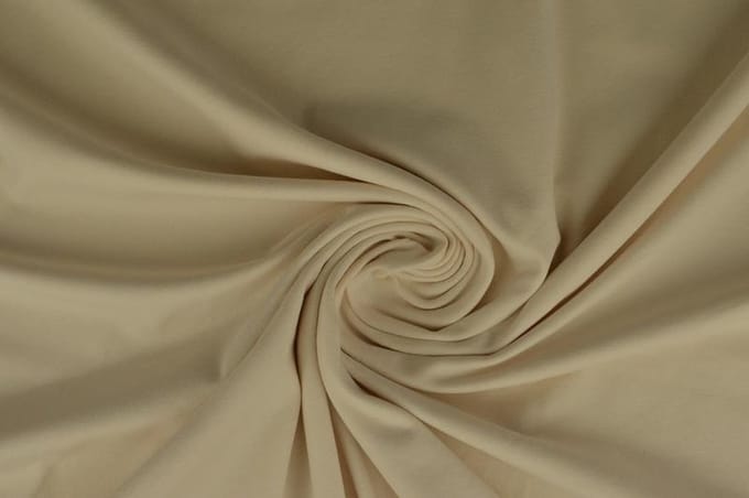 Katoen tricot stof - Champagne - 10 meter