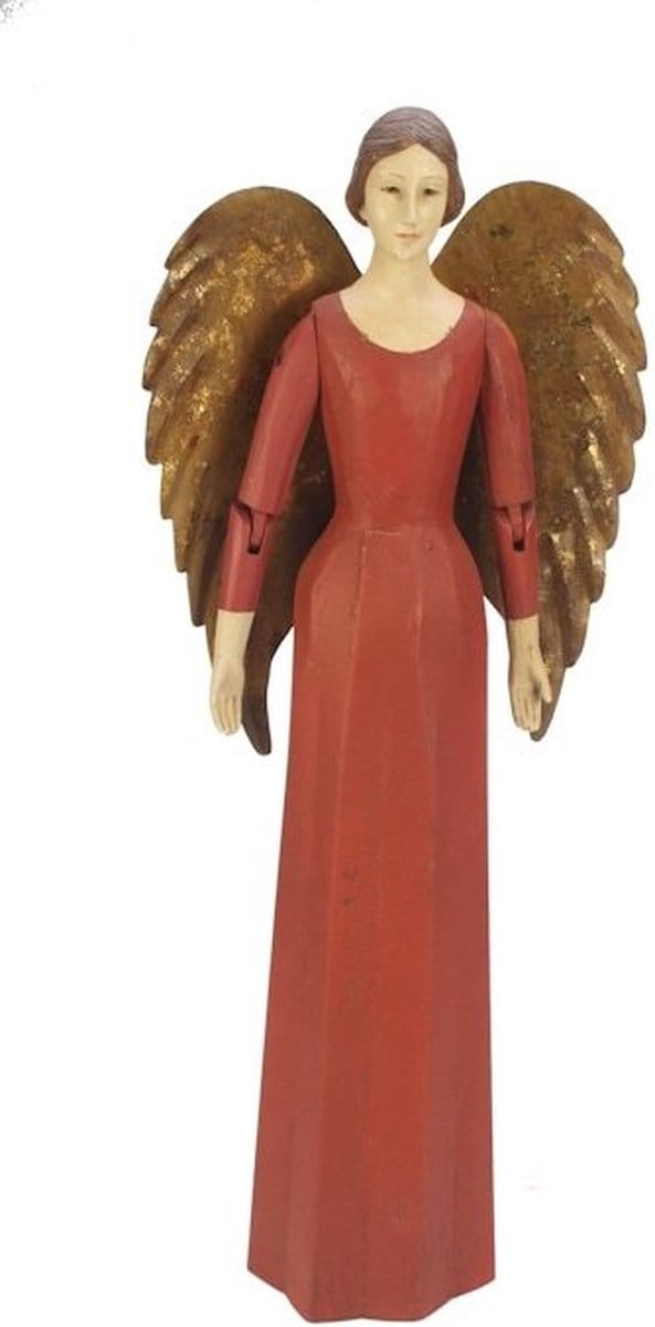 Engel Antique Rood 20x10,5x48cm
