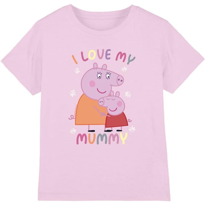 Peppa Pig Kinderen/Kinderen Ik hou van mijn mama T-Shirt (Lichtroze)