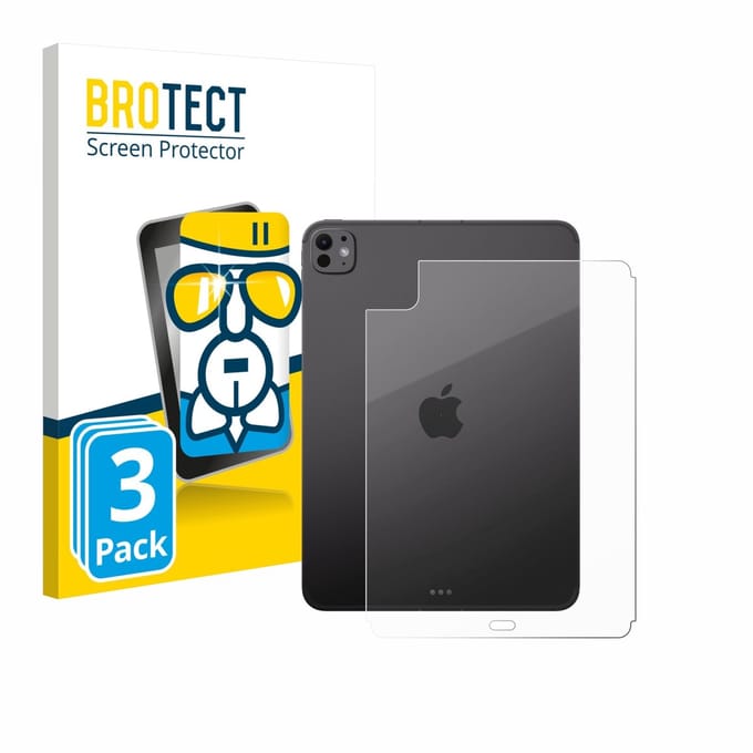 Screenprotector 3 Stuks voor Apple iPad Pro 11" 2025 (Achterkant) Beschermglas transparant