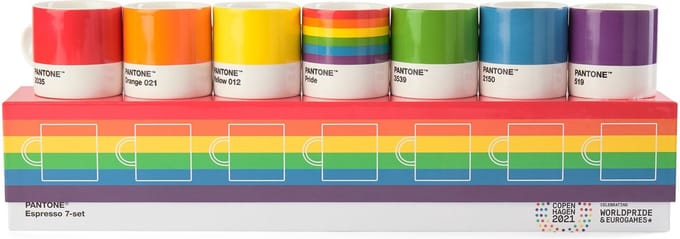 Pride Espressokopjes - Espresso-set - 120ml - Multicolor - Pantone - 7 stuks - orldpride & Eurogames