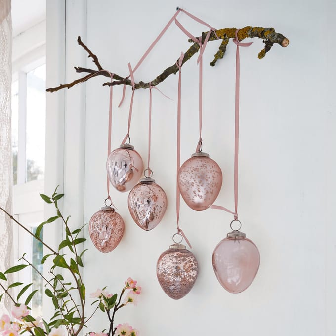 LOBERON Paasei set van 6 Cataleya roze