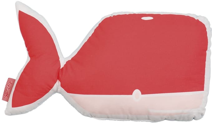 Sierkussen - Decoratiekussen Oceaan Walvis Wit/rood