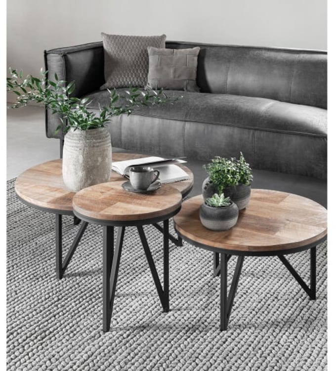 DTP Home Salontafel Odeon Rond teakhout - 80x80x35 cm