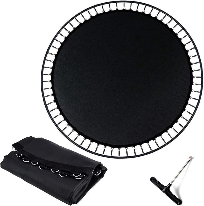 Trampoline Vervangmat - Springmat Trampoline - Buiten Spelen - Hoge Elasticiteit - 396 cm - Zwart
