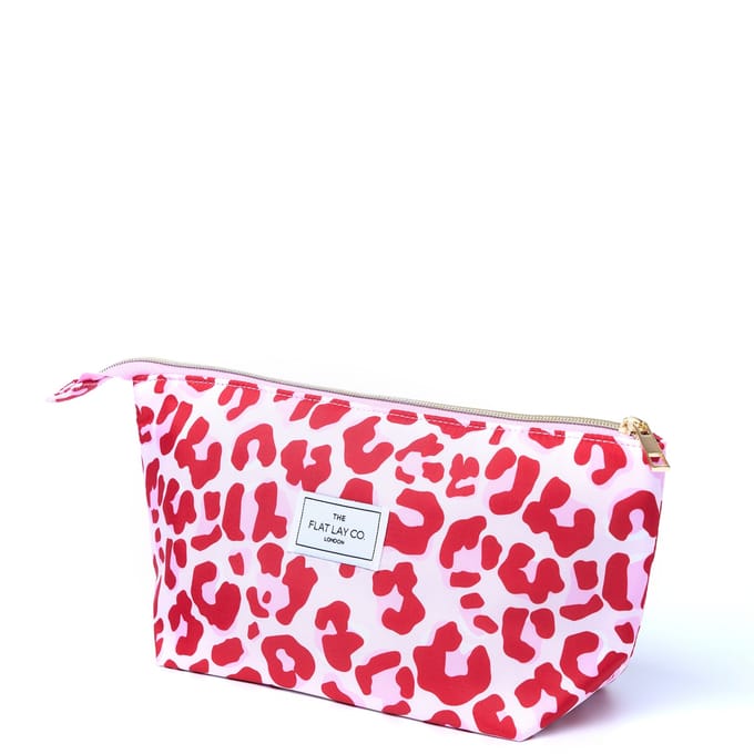 The Flat Lay Co. Essential Pouch in Pink Leopard