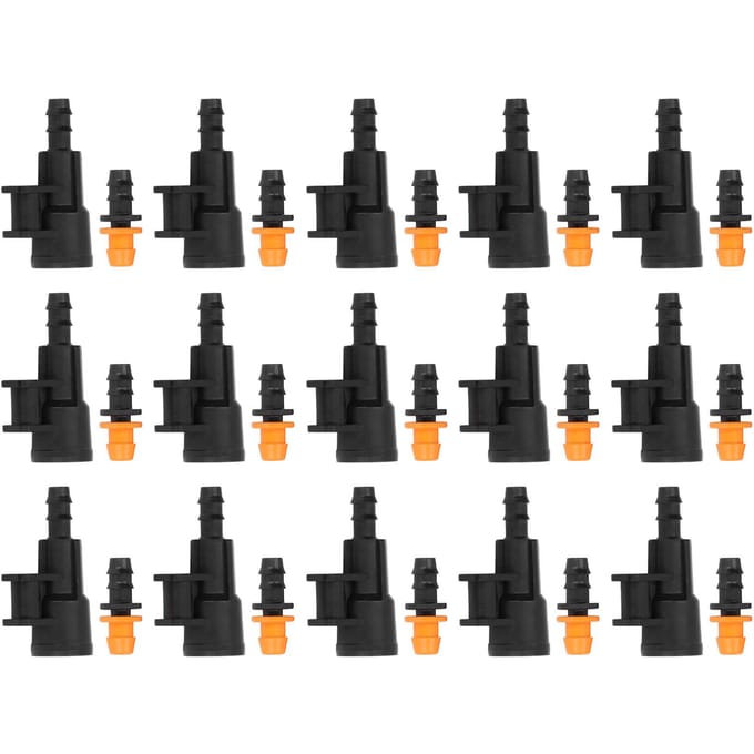 15 sets Slangconnector G1/2 Inch Binnendraad Roterende Sproeier Adapter Beugel voor 8/12 black